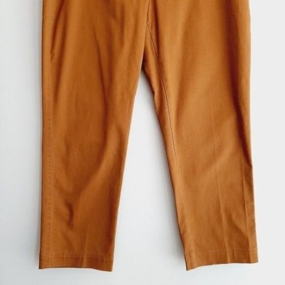 LAND'S END Classic Chino Crop Pants Tan Fit 2 Sz 18 Flawed - Picture 4 of 10
